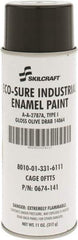 Ability One - Olive Drab, Gloss, Enamel Spray Paint - 8 to 10 Sq Ft per Can, 11 oz Container - Eagle Tool & Supply