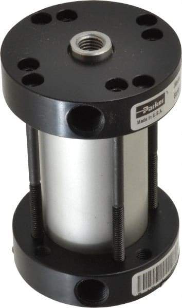 Parker - 1" Stroke x 1-1/8" Bore Double Acting Air Cylinder - 1/8 Port, 5/16-24 Rod Thread, -10 to 200°F - Eagle Tool & Supply
