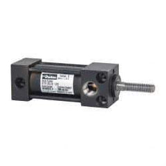 Parker - 1" Stroke x 3/4" Bore Double Acting Air Cylinder - 1/8 Port, 1/4-20 Rod Thread, 200 Max psi, -10 to 165°F - Eagle Tool & Supply