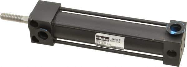 Parker - 3" Stroke x 3/4" Bore Double Acting Air Cylinder - 1/8 Port, 1/4-20 Rod Thread, 200 Max psi, -10 to 165°F - Eagle Tool & Supply