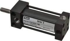 Parker - 2" Stroke x 1" Bore Double Acting Air Cylinder - 1/8 Port, 5/16-18 Rod Thread, 200 Max psi, -10 to 165°F - Eagle Tool & Supply