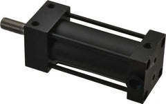 Parker - 2" Stroke x 1-1/8" Bore Double Acting Air Cylinder - 1/8 Port, 3/8-24 Rod Thread, 200 Max psi, -10 to 165°F - Eagle Tool & Supply
