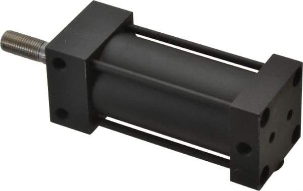 Parker - 2" Stroke x 1-1/4" Bore Double Acting Air Cylinder - 1/8 Port, 3/8-24 Rod Thread, 200 Max psi, -10 to 165°F - Eagle Tool & Supply