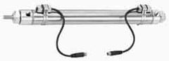 Parker - 5" Stroke x 3/4" Bore Double Acting Air Cylinder - 1/8 Port, 1/4-28 Rod Thread, 250 Max psi, 14 to 140°F - Eagle Tool & Supply