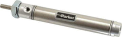 Parker - 2" Stroke x 9/16" Bore Double Acting Air Cylinder - 10-32 Port, 10-32 Rod Thread, 250 Max psi, 14 to 140°F - Eagle Tool & Supply