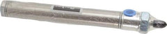 Parker - 4" Stroke x 3/4" Bore Double Acting Air Cylinder - 1/8 Port, 1/4-28 Rod Thread, 250 Max psi, 14 to 140°F - Eagle Tool & Supply