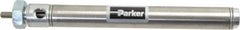 Parker - 5" Stroke x 3/4" Bore Double Acting Air Cylinder - 1/8 Port, 1/4-28 Rod Thread, 250 Max psi, 14 to 140°F - Eagle Tool & Supply