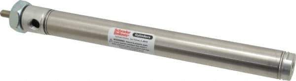 Parker - 6" Stroke x 3/4" Bore Double Acting Air Cylinder - 1/8 Port, 1/4-28 Rod Thread, 250 Max psi, 14 to 140°F - Eagle Tool & Supply