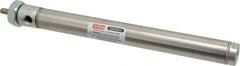 Parker - 6" Stroke x 3/4" Bore Double Acting Air Cylinder - 1/8 Port, 1/4-28 Rod Thread, 250 Max psi, 14 to 140°F - Eagle Tool & Supply
