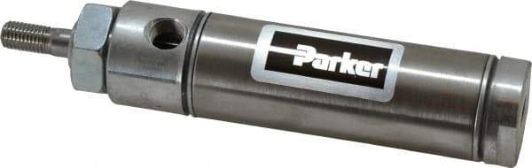 Parker - 1-1/2" Stroke x 1-1/16" Bore Double Acting Air Cylinder - 1/8 Port, 5/16-24 Rod Thread, 250 Max psi, 14 to 140°F - Eagle Tool & Supply