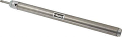 Parker - 12" Stroke x 1-1/16" Bore Double Acting Air Cylinder - 1/8 Port, 5/16-24 Rod Thread, 250 Max psi, 14 to 140°F - Eagle Tool & Supply