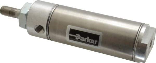 Parker - 2" Stroke x 1-1/2" Bore Double Acting Air Cylinder - 1/8 Port, 7/16-20 Rod Thread, 250 Max psi, 14 to 140°F - Eagle Tool & Supply