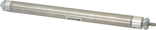 Parker - 10" Stroke x 1-1/16" Bore Double Acting Air Cylinder - 1/8 Port, 5/16-24 Rod Thread, 250 Max psi, 14 to 140°F - Eagle Tool & Supply