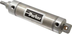Parker - 4" Stroke x 2" Bore Double Acting Air Cylinder - 1/4 Port, 1/2-20 Rod Thread, 250 Max psi, 14 to 140°F - Eagle Tool & Supply