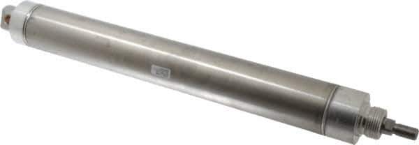 Parker - 12" Stroke x 2" Bore Double Acting Air Cylinder - 1/4 Port, 1/2-20 Rod Thread, 250 Max psi, 14 to 140°F - Eagle Tool & Supply