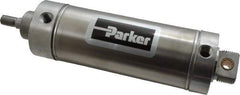 Parker - 4" Stroke x 2-1/2" Bore Double Acting Air Cylinder - 1/4 Port, 1/2-20 Rod Thread, 250 Max psi, 14 to 140°F - Eagle Tool & Supply