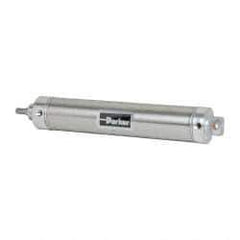 Parker - 10" Stroke x 2-1/2" Bore Double Acting Air Cylinder - 1/4 Port, 1/2-20 Rod Thread, 250 Max psi, 14 to 140°F - Eagle Tool & Supply