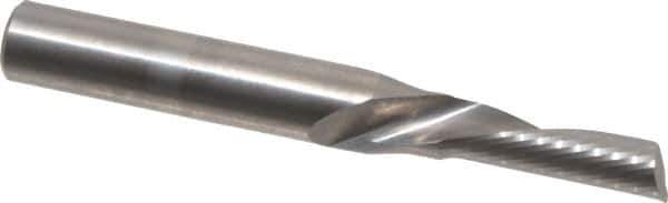 Onsrud - 3/16" Cutting Diam x 5/8" Length of Cut, 1 Flute, Downcut Spiral Router Bit - Uncoated, Right Hand Cut, Solid Carbide, 2" OAL x 1/4" Shank Diam, Single Edge, 22° Helix Angle - Eagle Tool & Supply