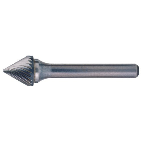 SJ-6 Standard Cut Solid Carbide Bur-Included Angle Shape - Countersink - Exact Industrial Supply