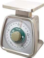 Taylor - 50 Lb. Capacity, Analog Dial Portion Control Scale - 1/8 oz. Graduation, 6 x 5" Platform - Eagle Tool & Supply