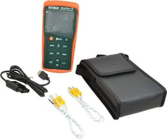 Extech - -200 to 1999.9°F, Temp Recorder - Dual Input Datalogging Thermometer - Eagle Tool & Supply