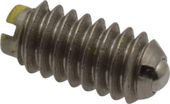 Gibraltar - 1/4-20, 0.125" Ball Diam, 17/32" Body Length, 0.035" Max Ball Reach, Threaded Ball Plunger - Stainless Steel Body, Stainless Steel Ball, 4 Lb Initial End Force, 12 Lb Final End Force, Locking Element - Eagle Tool & Supply