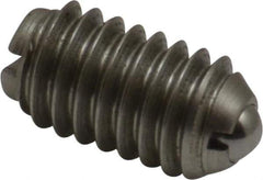 Gibraltar - 5/16-18, 0.156" Ball Diam, 37/64" Body Length, 0.04" Max Ball Reach, Threaded Ball Plunger - Stainless Steel Body, Stainless Steel Ball, 6 Lb Initial End Force, 17 Lb Final End Force - Eagle Tool & Supply