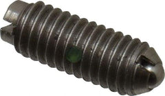 Gibraltar - 10-32, 0.093" Ball Diam, 33/64" Body Length, 0.025" Max Ball Reach, Threaded Ball Plunger - Stainless Steel Body, Stainless Steel Ball, 0.5 Lb Initial End Force, 1.5 Lb Final End Force, Locking Element - Eagle Tool & Supply
