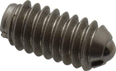 Gibraltar - 1/4-20, 0.125" Ball Diam, 17/32" Body Length, 0.035" Max Ball Reach, Threaded Ball Plunger - Stainless Steel Body, Stainless Steel Ball, 2 Lb Initial End Force, 4 Lb Final End Force - Eagle Tool & Supply