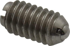 Gibraltar - 5/16-18, 0.156" Ball Diam, 37/64" Body Length, 0.04" Max Ball Reach, Threaded Ball Plunger - Stainless Steel Body, Stainless Steel Ball, 2 Lb Initial End Force, 4.5 Lb Final End Force - Eagle Tool & Supply