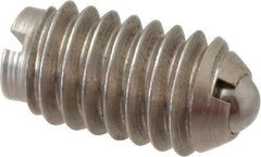 Gibraltar - 5/16-18, 0.156" Ball Diam, 37/64" Body Length, 0.04" Max Ball Reach, Threaded Ball Plunger - Stainless Steel Body, Stainless Steel Ball, 2 Lb Initial End Force, 4.5 Lb Final End Force, Locking Element - Eagle Tool & Supply