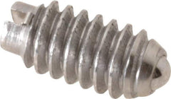 Gibraltar - 5-40, 0.062" Ball Diam, 1/4" Body Length, 0.02" Max Ball Reach, Threaded Ball Plunger - Stainless Steel Body, Stainless Steel Ball, 0.25 Lb Initial End Force, 0.75 Lb Final End Force - Eagle Tool & Supply
