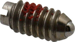 Gibraltar - 5-40, 0.062" Ball Diam, 1/4" Body Length, 0.02" Max Ball Reach, Threaded Ball Plunger - Stainless Steel Body, Stainless Steel Ball, 0.25 Lb Initial End Force, 0.75 Lb Final End Force, Locking Element - Eagle Tool & Supply
