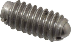 Gibraltar - 8-32, 0.093" Ball Diam, 11/32" Body Length, 0.025" Max Ball Reach, Threaded Ball Plunger - Stainless Steel Body, Stainless Steel Ball, 0.5 Lb Initial End Force, 1.25 Lb Final End Force - Eagle Tool & Supply
