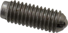 Gibraltar - 10-32, 0.093" Ball Diam, 33/64" Body Length, 0.025" Max Ball Reach, Threaded Ball Plunger - Stainless Steel Body, Stainless Steel Ball, 1.5 Lb Initial End Force, 3 Lb Final End Force - Eagle Tool & Supply