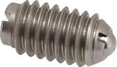 Gibraltar - 5/16-18, 0.156" Ball Diam, 37/64" Body Length, 0.04" Max Ball Reach, Threaded Ball Plunger - Stainless Steel Body, Stainless Steel Ball, 4 Lb Initial End Force, 9 Lb Final End Force - Eagle Tool & Supply