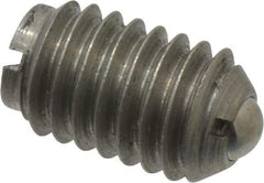 Gibraltar - 3/8-16, 0.187" Ball Diam, 5/8" Body Length, 0.048" Max Ball Reach, Threaded Ball Plunger - Stainless Steel Body, Stainless Steel Ball, 5 Lb Initial End Force, 10 Lb Final End Force, Locking Element - Eagle Tool & Supply