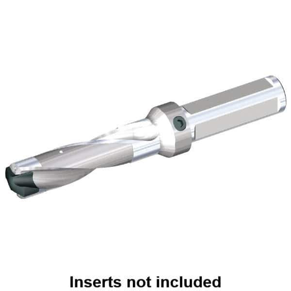 Kennametal - 13.11 to 13.5mm Diam, 3xD, 39.37mm Max Depth, 3/4" Shank Diam, 51.87mm Flute, 123.83mm OAL, Replaceable Tip Drill - KSEM0516 Insert, C Seat Size, Series KSEM - Eagle Tool & Supply