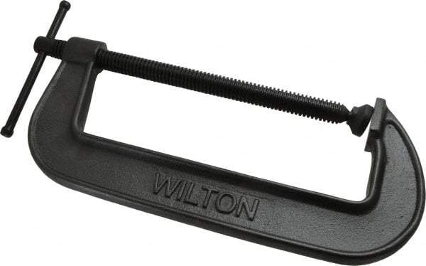 Wilton - Light-Duty 10" Max Opening, 3-5/8" Throat Depth, Ductile Iron Standard C-Clamp - 2,850 Lb Capacity, 0" Min Opening, Standard Throat Depth - Eagle Tool & Supply