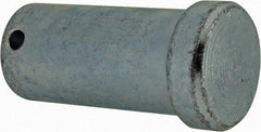 Made in USA - 1" Pin Diam, 2" OAL, Standard Clevis Pin - 13/64" Hole, 1-51/64" Usable Length, Zinc-Plated Steel - Eagle Tool & Supply