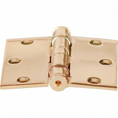 Stanley - 3-1/2" Long x 3-1/2" Wide Grade 1 Steel Full Mortise Ball Bearing Commercial Hinge - Eagle Tool & Supply