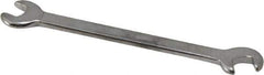 Blackhawk by Proto - 13/64" x 15/64" Standard Ignition Open End Wrench - 3-3/16" OAL, Double End, Satin Finish, 15° & 60° Head Angle - Eagle Tool & Supply