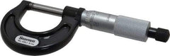Starrett - 0 to 1" Range, 0.001" Graduation, Mechanical Outside Micrometer - Ratchet Stop Thimble, Accurate to 0.0001" - Eagle Tool & Supply