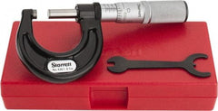 Starrett - 0 to 1" Range, 0.0001" Graduation, Mechanical Outside Micrometer - Friction Thimble, Accurate to 0.00005" - Eagle Tool & Supply