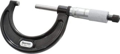 Starrett - 1 to 2" Range, 0.0001" Graduation, Mechanical Outside Micrometer - Ratchet Stop Thimble, Accurate to 0.00005" - Eagle Tool & Supply
