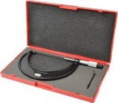 Starrett - 4 to 5" Range, 0.0001" Graduation, Mechanical Outside Micrometer - Ratchet Stop Thimble, Accurate to 0.0001" - Eagle Tool & Supply