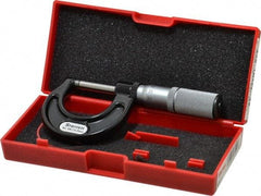 Starrett - 0 to 25mm Range, 0.01mm Graduation, Mechanical Outside Micrometer - Friction Thimble, Accurate to 0.002mm - Eagle Tool & Supply