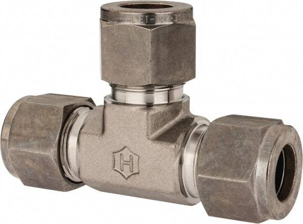 Ham-Let - 1/2" OD, Grade 316Stainless Steel Union Tee - Comp x Comp x Comp Ends - Eagle Tool & Supply
