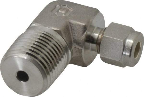 Ham-Let - 1/4" OD, Grade 316Stainless Steel Male Elbow - Comp x MNPT Ends - Eagle Tool & Supply