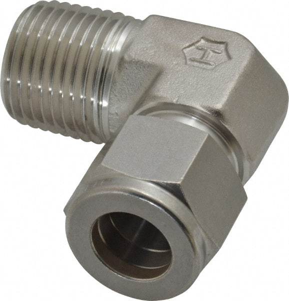 Ham-Let - 1/2" OD, Grade 316Stainless Steel Male Elbow - Comp x MNPT Ends - Eagle Tool & Supply
